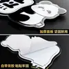 Adesivo de Porta de Correr em Acrílico para Maçaneta de Porta de Vidro de Loja, Sinal de Empurrar-Puxar, Sinal de Panda Cartoon para Porta de Correr Esquerda-Direita