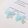 Sensación fresca de verano blanco azul hielo cristalino lazo diy hecho a mano tocado accesorios para el cabello pendientes material venta al por mayor