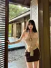 Nuevo Bikini de Tres Piezas de Alto Nivel Estilo Puro Deseo Chica Caliente con Cuello Halter, Traje de Baño Ajustado y Favorecedor para Mujer