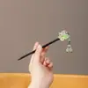 Pasador de Estilo Antiguo con Borlas, Pasador de Madera para Mujer, Accesorio para el Cabello de Ébano Imitación, Accesorio de Hanfu, Pasador de Estilo Antiguo para Recogido