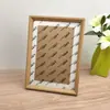 Porta-Retrato de Madeira com Tiras Triangulares, Ornamentos de Moldura para Caligrafia e Pintura, Vários Tamanhos, Suporte de Mesa para Exibição de Fotos, Venda Direta no Atacado de Fábrica