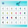 Popular en Xiaohongshu 2*4mm Lunas Fondo Plano Joyería para Uñas Cristal Diamante Accesorios para Uñas Portátiles