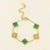 Pulsera de Trébol de Cuatro Hojas de la Suerte Transfronteriza Europea y Americana 2026 para Mujer, Pulsera de Moda Simple de Nicho, Venta al por Mayor de Fábrica, Estilo Europeo y Americano