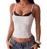 Camisola de encaje con estampado de lunares y retazos para mujer, chaqueta corta ajustada, top de yoga sexy estilo chica caliente