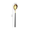 Cuchara Redonda de Acero Inoxidable Estilo Coreano Cuchara Jingle Celebridad de Internet Cuchara de Mango Largo Casera para Tremella y Nido de Pájaro Cuchara para Postre de Boda
