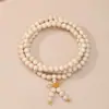 Pulsera de Múltiples Círculos de Sándalo, Diseño de Estilo Étnico, Pulsera Dorada de Sándalo para Hombres y Mujeres, Joyería Vintage al por Mayor