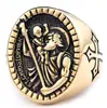 Anillo Cruzado para Hombre de Plata Retro de Alta Gama de Comercio Electrónico Transfronterizo Europeo y Americano Más Vendido de Amazon Elegante