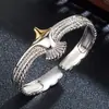 Desejo pulseira de águia aberta em alta pulseira de pena de águia voando simples pulseira animal Takahashi da moda