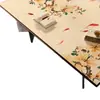 Nuevo Mantel Individual para Mesa de Café Estilo Chino, Impermeable y a Prueba de Aceite, Mantel sin Lavado, Protector de Superficie de Mesa de Comedor Aislante de Calor de Lujo Ligero