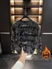 Sudadera de Felpa con Mangas Largas, Estampado de Letras, Diseño Versátil de Lujo de Alta Gama para Hombre, Estilo Nuevo 2026 con Rasgaduras y Lentejuelas, Otoño e Invierno