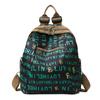 Mochila vintage con estampado de marca de moda, informal, ligera, combinable, de tela Oxford, bolso de mano para mujer, novedad de 2024