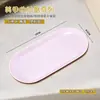 Herramientas para Uñas Bandeja Ovalada Acero Inoxidable Universal Corazón Desinfección Almacenamiento Mezcla de Colores Escritorio Ordenado Bandeja Dispensadora