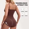 Body moldeador transfronterizo para mujer con tirantes y botones, compresión fuerte, realza el busto, reafirma el abdomen, levanta los glúteos, moldea la cintura
