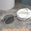 Gafas fotocromáticas anti-luz azul para miopía, monturas de medio aro estilo tech, monturas estilo ceja, monturas geniales y elegantes, gafas de miopía retro de celebridad de internet transfronteriza