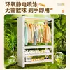 Prateleira Guarda-Roupa Aluguel Cabide Cabideiro Montagem Grátis Aço Piso Estante Guarda-Roupa Simples Cabideiro Rack de Armazenamento Aberto