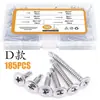 Caja Combinada de Tornillos Autorroscantes Hexagonales de Acero Inoxidable Transfronteriza 400 Piezas/380 Piezas/410 Piezas