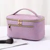 Bolsa de Maquillaje Portátil de PU, Gran Capacidad, Gama Alta, Nicho, Bolsa de Almacenamiento de Maquillaje Portátil, Bolsa de Tote Linda, Neceser para Mujer