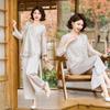 Traje de Otoño para Mamá Encaje Bordado Estilo Occidental Nuevo Conjunto de Camisa de Dos Piezas de Moda para Mujeres de Mediana Edad y Mayores Primavera y Otoño Esposa Ancha