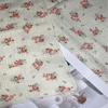Gaze de algodão de camada dupla crepe tecido para pijama de bebê e crianças manta tecido estampado florzinhas dupla camada tecido de fio