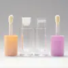 Tubo Redondo para Brillo de Labios, Lipstick Transparente, Brillo de Labios con Cabezal de Pincel Grande, Empaque de Maquillaje, Material de Empaque para Corrector de Varilla Gruesa