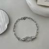 Prata de lei S925 Li Jiaqi mesmo estilo fivela de ferradura pulseira cravejada de diamantes design de nicho requintado série de luxo leve versátil