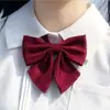 Ponta Grande Enorme Raiz de Pena Camisa Gola de Menina Flor Terno Matador de Estudante JK Estilo Uniforme Japonês Laço Laço de Gravata Vinho Tinto