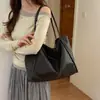 Bolsa de Ombro Única Grande Capacidade Retrô Casual Feminina Nova Moda 2026 Bolsa Tote com Textura Trançada Bolsa de Mão para Trabalho e Dia a Dia