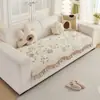 Almofada de sofá de chenille doméstica de estilo fresco, quatro estações, universal, nova, simples, elegante, antiderrapante, capa de almofada de sofá