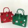 Bolsa de Regalo Creativa de Fieltro para Niños Inspirada en Tiktok, Bolsa de Compras, Bolso de Mano Navideño Transfronterizo de Fieltro, Bolsa de Manzana