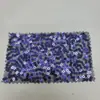 Tecido de Renda Densa com Bordado de Lantejoulas em Malha 3mm Toalha de Mesa Cobertura de Parede Vestido de Noiva DIY Roxo Taro