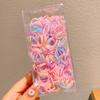 Color de primavera para niños dulce todo-fósforo banda elástica diadema tocado de niña pequeña goma elástica de alta elasticidad duradera no daña el cabello cuerda para el cabello