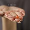 Pulsera de Anillo Único Apilado Fino de Granate de 4 mm Elegante de Nicho para Mujer Cadena de Amatista Flotante de Hielo Versátil de Lujo Ligero