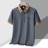 Nueva Camisa Polo de Manga Corta para Hombre Todo Fósforo Casual Algodón POLO Algodón Porcelana Helada Camiseta con Cuello Tipo Polo Sensación de Hielo