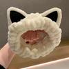 Diadema Lavado Facial Celebridad de Internet Orejas de Gato de Dibujos Animados Orejas de Conejo Diadema con Astas Diadema Lazo Diadema de Felpa Accesorios para el Cabello