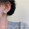 Brincos de agulha de prata de pérola quadrada Brincos elegantes de nicho de luxo leve feminino Novos brincos simples de estilo ocidental para todos os jogos