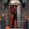 Capa de Porta de Halloween Transfronteiriça Tecido de Fundo Festa de Feriado de Alta Qualidade Decoração de Cena Interna e Externa Tecido para Pendurar Personalização