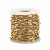 Cadena de eslabones de clip de acero inoxidable cadena de cruz plana chapado en oro real joyería de acero inoxidable 304 cadena DIY accesorios hechos a mano