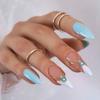 Unhas Vestíveis Transfronteiriças de Comércio Exterior, Adesivos de Unha de Aranha Preta Doce e Descolada Personalizados, Peças de Manicure Vestíveis, 24 Peças de Unhas Prontas