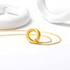 Pingente de Tira de Mobius de Ouro Puro 999 para Mulheres, Anel com Fivela de Segurança de Ouro Duro 3D, Colar para Casal, Item Quente no Atacado