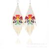 Pendientes de Borla de Cuentas de Arroz Hechos a Mano de Venta Caliente Europea y Americana Pendientes Largos Tejidos con Flecos de Estilo Étnico Bohemio para Mujer