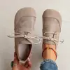 Venta al por mayor de fábrica Mori zapatos planos retro de encaje para mujer 2025 nuevos casuales Joker suaves talla grande zapatos tipo frijol