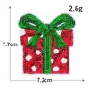 Patch de Tecido Bordado com Lantejoulas de Natal Papai Noel Boneco de Neve Decoração de Feriado Patch de Emblema Árvore de Natal Presente Floco de Neve