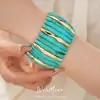Pulsera de Cuerda Elástica con Empalme Degradado de Acrílico, Pulsera de Lujo Ligero de Nicho de Gama Alta, Accesorio de Mano con Personalidad y Temperamento Estilo Europeo y Americano