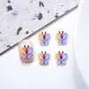 Decorações de Arte de Unha Desenho de Borboleta Pequena Colorida, Acessórios de Unha de Animal 3D Fofos, Peças de Decoração de Resina
