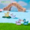 Micro paisaje lindo brillo fino pequeño pato amarillo muñeca colgante paisaje resina decoración accesorios Mini pequeños adornos