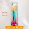 Nuevo cepillo de maquillaje para ojos con gradiente de 4 sirenas transfronterizo, cepillo de set de halo de maquillaje de cola de pez bifurcado portátil