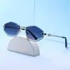 Óculos de Sol Retro Diamantados com Meio Aro de Metal da Moda para Mulheres Óculos de Sol Tendência Europeus e Americanos Transfronteiriços Óculos com Proteção UV Personalizados