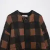 Comercio Exterior Europeo y Americano Transfronterizo Ropa de Mujer Popular en Aliexpress Suéter de Punto a Cuadros Nuevo de Otoño Chaqueta