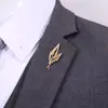 Broche de Espiga de Trigo Tridimensional de Diseño Vintage para Hombres y Mujeres, Accesorio de Pin Doble Hoja para Cuello de Camisa de Traje