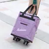 Bolsa de Viaje con Ruedas para Hombres y Mujeres, Portátil, Ruedas Universales, Bolsa de Equipaje, Se Puede Llevar en la Espalda, Gran Capacidad, para Estudiantes, para Guardar Ropa y Ropa de Cama, para Mudanzas
